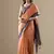 Orange handloom cotton casual wear saree