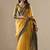 mustard handloom cotton casual wear saree