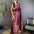 maroon soft silk blend banarasi zari woven weaving saree