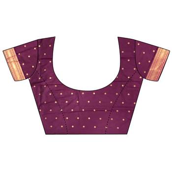 maroon soft silk blend banarasi zari woven weaving saree 5