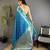 sky blue soft silk blend banarasi zari woven weaving saree