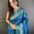 sky blue soft silk blend banarasi zari woven weaving saree