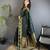 dark green soft silk blend banarasi zari woven weaving saree