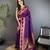 purple soft silk blend banarasi zari woven weaving saree