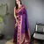 purple soft silk blend banarasi zari woven weaving saree