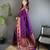 purple soft silk blend banarasi zari woven weaving saree