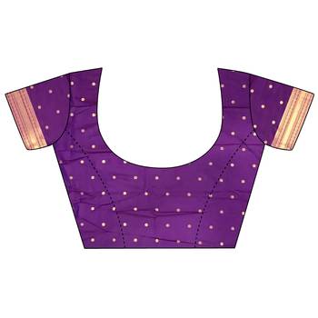 purple soft silk blend banarasi zari woven weaving saree 5