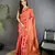peach soft silk blend banarasi zari woven weaving saree