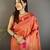 peach soft silk blend banarasi zari woven weaving saree