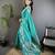 sea green soft silk blend banarasi zari woven weaving saree