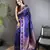 navy blue soft silk blend banarasi zari woven weaving saree