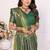 Parrot Green Color Premium Banarasi Tissue Silk Blend Sarees 