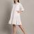 White women's pure cotton solid western dress