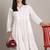 White women's pure cotton solid western dress