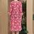 Pink women's cotton jaipuri printed western dress