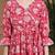 Pink women's cotton jaipuri printed western dress