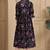 Black women's pure cotton jaipuri printed western dress