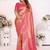 Coral Pink Color Premium Banarasi Tissue Silk Blend Sarees 