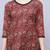 Maroon & beige women's cotton blend floral printed tunic