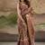 coffee silk blend blended printed casual wear saree