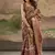 coffee silk blend blended printed casual wear saree