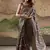 gray silk blend blended printed casual wear saree