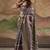 gray silk blend blended printed casual wear saree