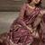 maroon silk blend blended printed casual wear saree