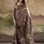 brown silk blend blended printed casual wear saree