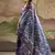 blue silk blend blended printed casual wear saree