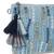 glid powdered blue & pastel multi corduroy floral sequined sling bag