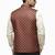 Maroon print dupon art silk nehru jaket