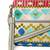 tribal beige gold & multi acrylic jacquard ethnic motifs embroidered sling bag