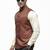 Maroon print dupon art silk nehru jaket