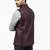 Wine sequin embroidery art silk nehru jaket
