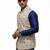 Beige regal heritage art silk nehru jaket