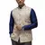 Beige regal heritage art silk nehru jaket
