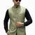 Mehndi green sage regalia art silk nehru jaket