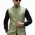 Mehndi green sage regalia art silk nehru jaket