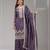 Purple crush silk semi stitched wedding suits