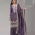 Purple crush silk Embroidered Salwar suit-Full Stitched Free size