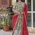 Red zari & sequins embroidered work russian silk stitched kurta & dupatta set