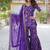 Purple viscose georgette jacquard stitched kurta,sharara & dupatta set