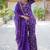 Purple viscose georgette jacquard stitched kurta,sharara & dupatta set