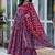 Maroon floral printed cotton stitched kurta , plazzo & dupatta set