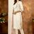 Off white marina silk thread embroidered salwar suit