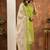 Parrot green marina silk thread embroidered salwar suit