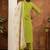 Parrot green marina silk thread embroidered salwar suit