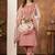 Peach marina silk thread embroidered salwar suit