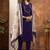Purple marina silk thread embroidered salwar suit